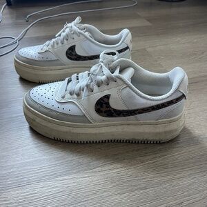 Cheetah Print Nike Air-force Ones!! Woman’s size 8